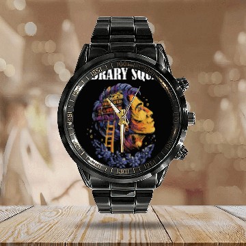 Discover Library Squad Calendar Steel Band Watch