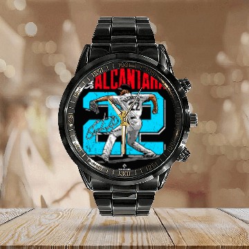Discover MLBPA Major League Baseball Sandy Alcantara MLBALC1004 Calendar Steel Band Watch