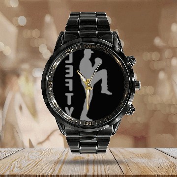 Discover Lefty Baseball Pitcher Southpaw Funny Baseball Pitching Calendar Steel Band Watch
