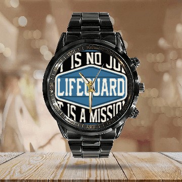 Discover Lifeguard It Is No Job It Is A Mission 2Funny Work Calendar Steel Band Watch