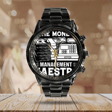 Discover The Money Management Maestro Calendar Steel Band Watch