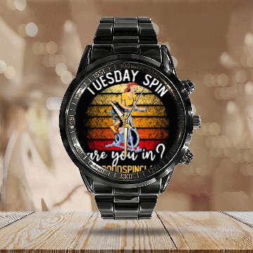 Discover Spinning Class Indoor Cycling Workout Funny Gym Spin Class Baseball Tees Calendar Steel Band Watch