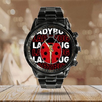 Discover Insect Lover Entomology Future Entomologist Ladybug 21 Baseball Tees Calendar Steel Band Watch