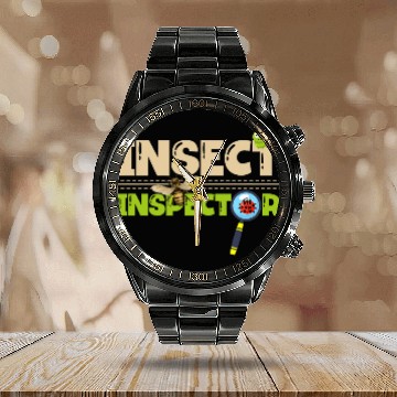 Discover Insect Inspector Bug Catcher Future Entomologist Calendar Steel Band Watch