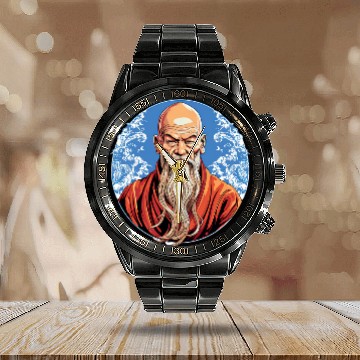 Discover Lao Tzu 8 Bit 1 Zip Calendar Steel Band Watch