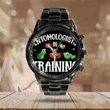 Discover Insect Bug Entomology Future Entomologist Calendar Steel Band Watch