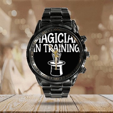 Discover Magician In Training Hilarious Witchcraft Themed Calendar Steel Band Watch