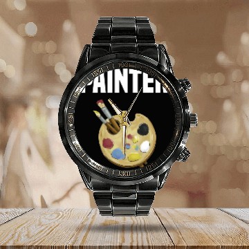 Discover Painting Art Painter Artist Art Calendar Steel Band Watch