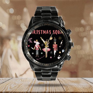 Discover Nutcracker Christmas Squad Ballet Clara Ballerina Graphic Calendar Steel Band Watch