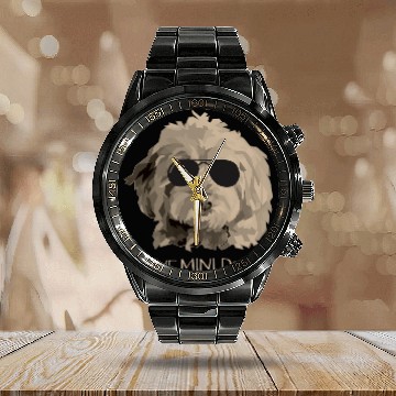 Discover Dog Goldendoodle The Mini Dood Goldendoodle Labradoodle Calendar Steel Band Watch
