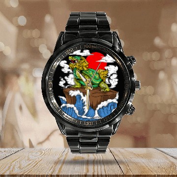 Discover Legendary Great Dragon Turtle Symbolizes Courage Asian Baseball Tees Calendar Steel Band Watch