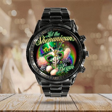 Discover St  Patricks Celebration Poodle Shenanigans Rainbow Party Calendar Steel Band Watch