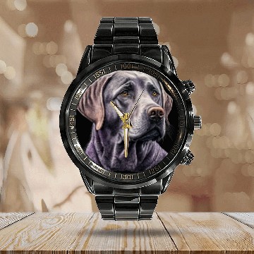 Discover Labrador Lab Dog Lover Splash Graffiti Art Pet 628 Baseball Tees Calendar Steel Band Watch