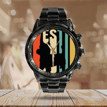 Discover West Highland White Terrier Retro 1970s Dog Westie Baseball Tees Calendar Steel Band Watch