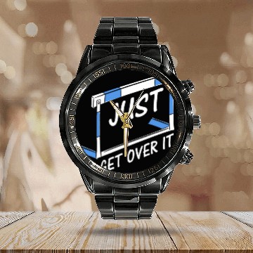 Discover Track And Field Hurdler Just Get Over It Calendar Steel Band Watch