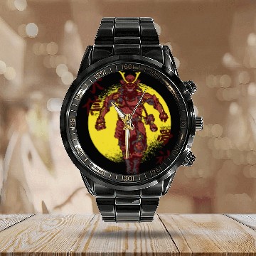 Discover Retro vintages Japanese Camera Warrior Samurai Photographer Calendar Steel Band Watch