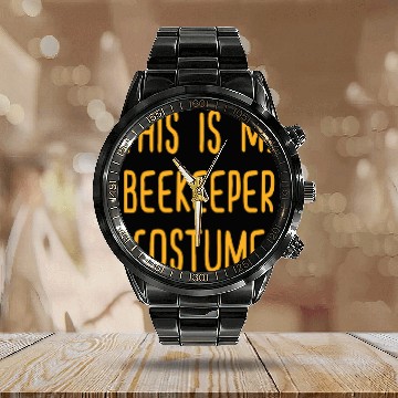 Discover This Is My Beekeeper Costume Outfit Beekeeping Calendar Steel Band Watch