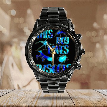 Discover this boy loves insects Insect Lover Entomologist Space Theme Calendar Steel Band Watch