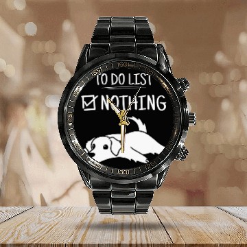 Discover To Do List Great Pyrenees Dog Calendar Steel Band Watch