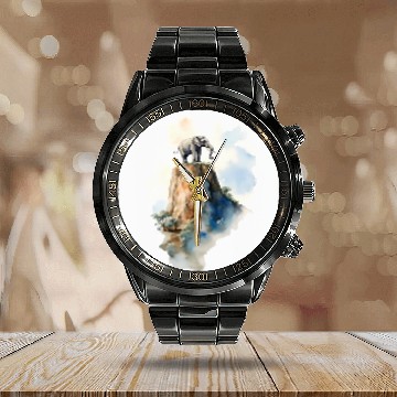 Discover Mountain Climbing Elephant Adventure Peak Strength Calendar Steel Band Watch
