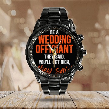 Discover Wedding Officiant Said Internet Ordained Minister Gift Baseball Tees Calendar Steel Band Watch