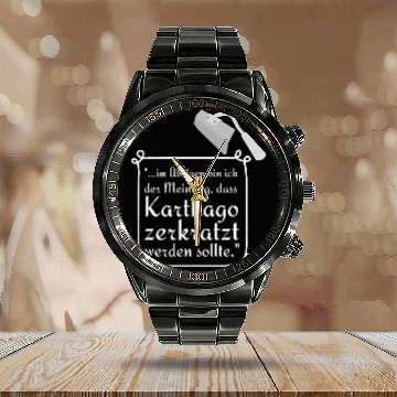 Discover Scratching Digging Archaeologist Nerd Style Calendar Steel Band Watch