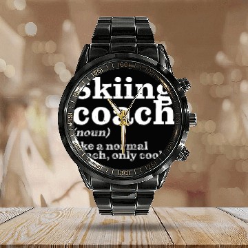 Discover Skiing Coaches Are Cooler 2Funny Appreciation Calendar Steel Band Watch