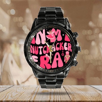 Discover Pink Christmas In My Nutcracker Era Pink Nutcracker Ballet 1 Calendar Steel Band Watch