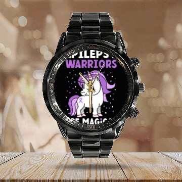 Discover Unicorns Epilepsy Warriors Are Magical Epilepsy Awareness Calendar Steel Band Watch