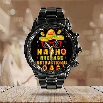 Discover Nacho Average Instructional Coachs Cinco De Mayo Baseball Tees Calendar Steel Band Watch