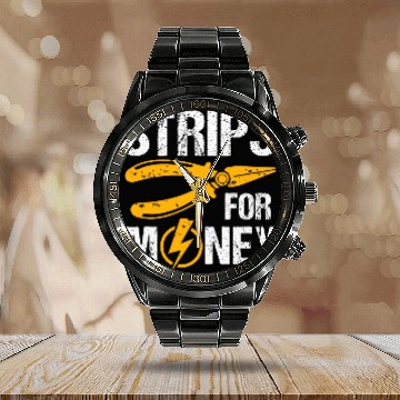 Discover Strips for Money Electrician Calendar Steel Band Watch