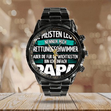 Discover Mens Father Lifeguard Calendar Steel Band Watch