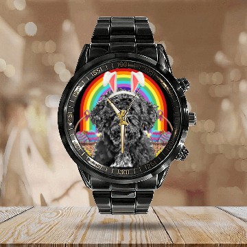 Discover Portuguese Water Dog Easter Bunny Egg Hunt Calendar Steel Band Watch
