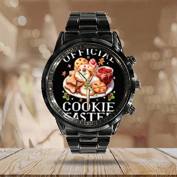 Discover Official Cookie Taster Baking Cookie Baker Cookie lover Zip Calendar Steel Band Watch