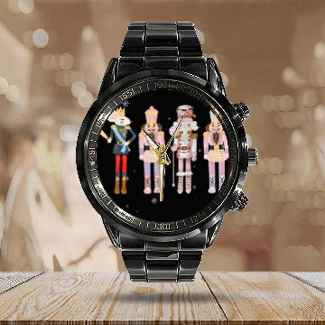 Discover Nutcracker Squad Ballet Dance Matching Family xmass Costume Calendar Steel Band Watch