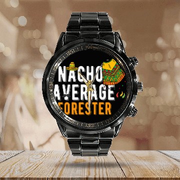 Discover Nacho Average Forester Cinco De Mayo Sombrero Calendar Steel Band Watch
