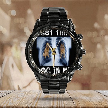 Discover I Got That Dog in Me Xray Meme Funny German Shepherd Calendar Steel Band Watch
