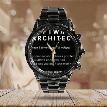Discover Software Architect Definition Funny Developer Coder Meaning Calendar Steel Band Watch
