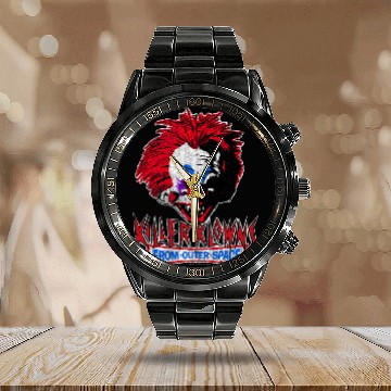Discover Killer Klowns From Outer Space Rough Clown Calendar Steel Band Watch