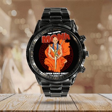 Discover Open Hand Greet Closed Fist Defeat Community Monk Calendar Steel Band Watch