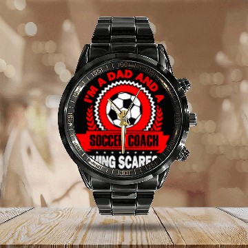 Discover Mens Coaching Soccer Dad Coachs Soccer Coach Calendar Steel Band Watch