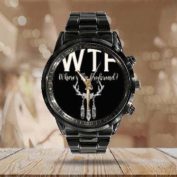 Discover WTF Wheres The Frybread Native American Indian Pride Funny Calendar Steel Band Watch