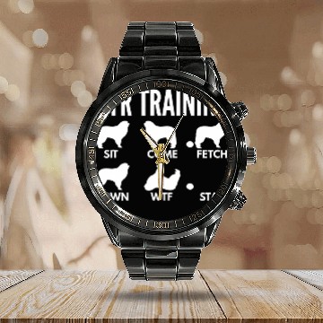 Discover Pyr Training for Great Pyrenees Owners Calendar Steel Band Watch