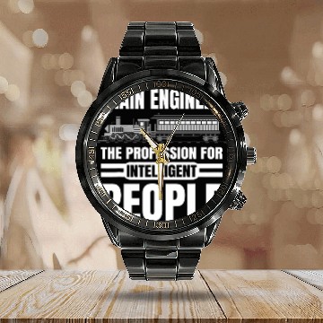 Discover Train Engineer Locomotive Handler Engineman Engine Driver Calendar Steel Band Watch