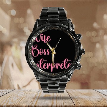 Discover Wife Boss Interpreter Appreciation Calendar Steel Band Watch