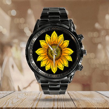 Discover Summer Flower Sunflower Lover Florist Calendar Steel Band Watch