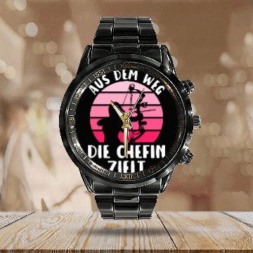 Discover Womens Archery The Chefin Aims Archery Zip Calendar Steel Band Watch