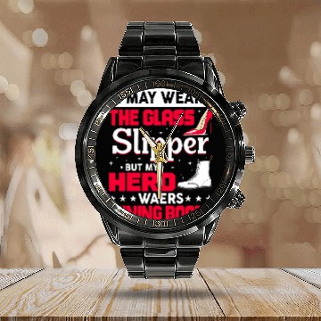 Discover My Hero Wears Mining Boots Coal Miner Wife Gift Baseball Tees Calendar Steel Band Watch
