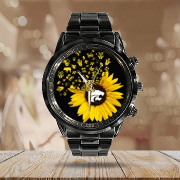Discover Kansas State Wildcats Farmer Sunflower Farm Things Calendar Steel Band Watch