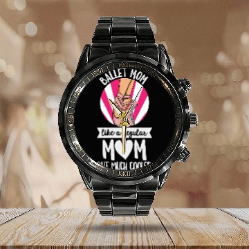Discover Womens Dancing Ballerina Design for a Ballet Mom Calendar Steel Band Watch